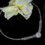 Komplet biżuterii ślubnej kolczyki, bransoletka i naszyjnik - obrazek 3