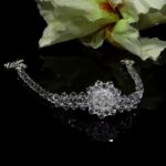 Komplet biżuterii ślubnej kolczyki, bransoletka i naszyjnik - obrazek 9