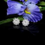 Komplet biżuterii ślubnej kolczyki, bransoletka i naszyjnik - obrazek 4