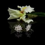 Komplet biżuterii ślubnej bransoletka z kolczykami - obrazek 6