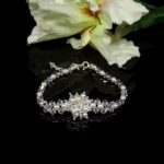 Komplet biżuterii ślubnej bransoletka z kolczykami - obrazek 3