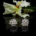 Komplet biżuterii ślubnej bransoletka z kolczykami - obrazek 2