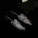 KOLCZYKI w kształcie gronek z kryształków Precioso