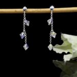 Komplet biżuterii do ślubu kolczyki z bransoletką - obrazek 2