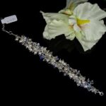 BRANSOLETKA srebrna z kryształkami Precioso i perełami - obrazek 3