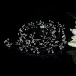 GAŁĄZKA ozdoba do włosów typu wianek kryształki i perełki - obrazek 2