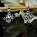 KOLCZYKI z kryształów Precioso oraz japońskich koralików Toho