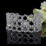 BRANSOLETKA srebrna szeroka z kryształkami Precioso - obrazek 2