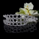 BRANSOLETKA srebrna szeroka z kryształkami Precioso - obrazek 3