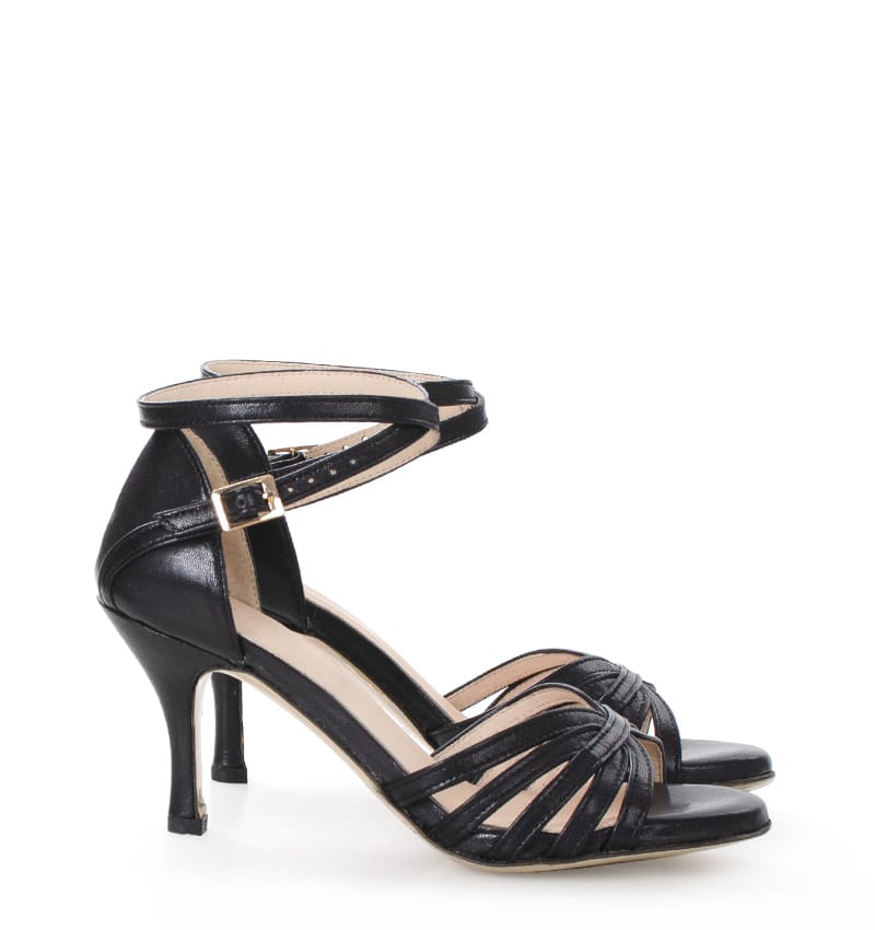 41-6335BL-SANCHI.jpg SANCHI - Czarne sandałki do tańca skóra - obrazek 1
