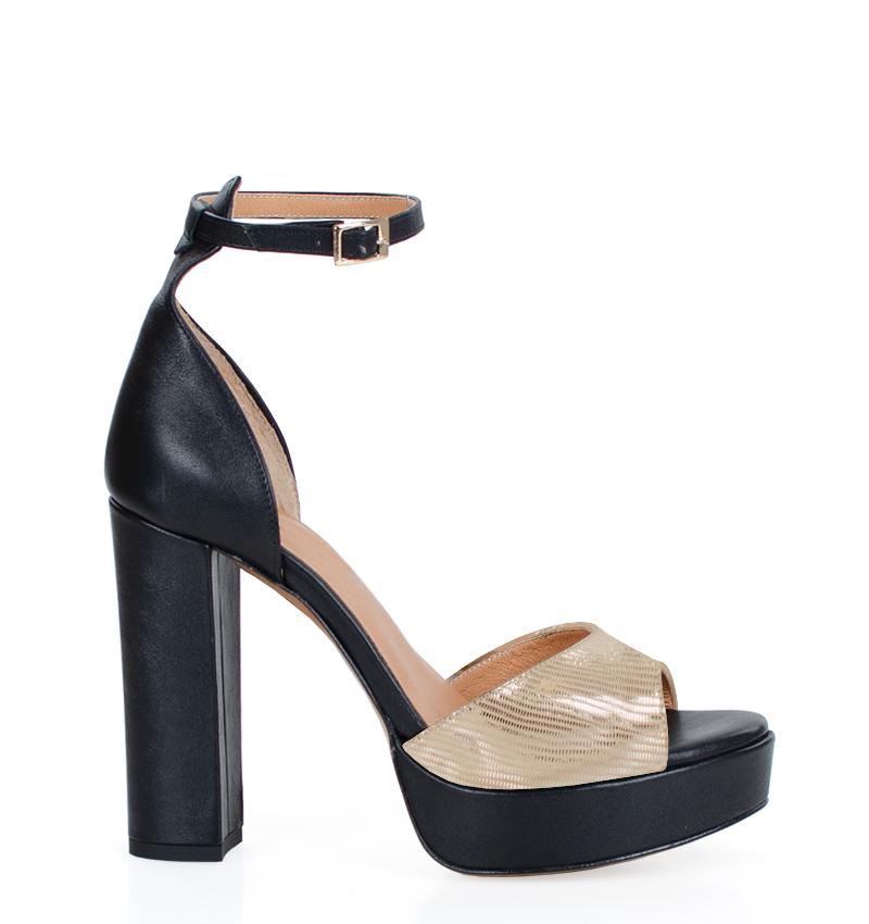5978-czarny-lico-gold-tejus.jpg TAMAR - Czarno złote sandałki na wysokim słupku - obrazek 1