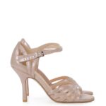 BIANCA - Różowe sandałki do tańca z paskiem