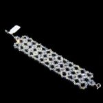 BRANSOLETKA srebrna szeroka z kryształkami Precioso - obrazek 6