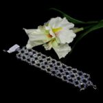 BRANSOLETKA srebrna szeroka z kryształkami Precioso - obrazek 7