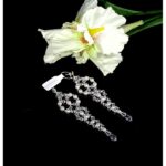 KOLCZYKI srebrne z kryształkami Precioso i perełkami - obrazek 2