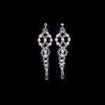 KOLCZYKI srebrne z kryształkami Precioso i perełkami