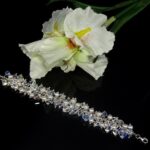 BRANSOLETKA srebrna z kryształkami Precioso i perełami - obrazek 2