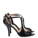 ABELLA - czarne sandałki błyszczące do tańca
