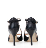 ABELLA - czarne sandałki błyszczące do tańca - obrazek 4