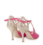 ABELLA - różowo złote sandałki do tańca - obrazek 3