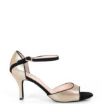 ALEJANDRA - Sandałki do tańca złote z czarnym