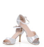 ALEJANDRA - Srebrne sandałki do tańca - obrazek 3