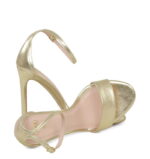 AVA - Sandały na szpilce złote z licowej skóry - obrazek 4