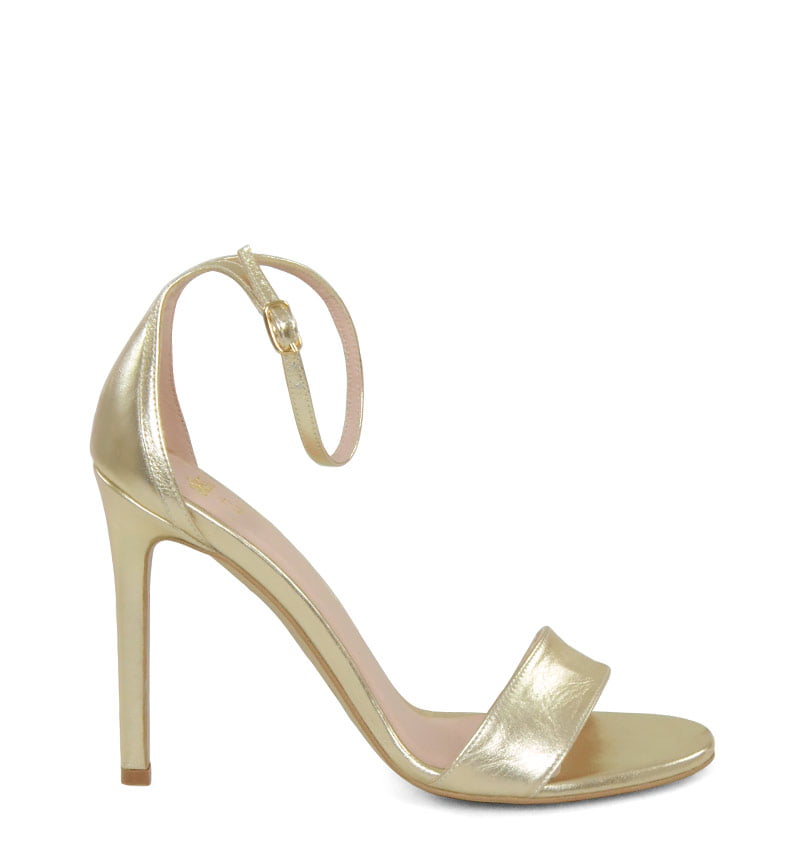 AVA-gold5.jpg AVA - Sandały na szpilce złote z licowej skóry - obrazek 1