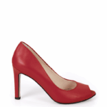 AGATE - Czerwone szpilki z odkrytym palcem