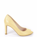 AGATE - Jasne żółte szpilki z odkrytym palcem