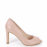 AGATE - Pudrowy róż szpilki z odkrytym palcem