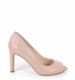 AGATE - Pudrowy róż szpilki z odkrytym palcem