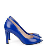 AGATE - Niebieskie cobaltowe szpilki z odkrytym palcem