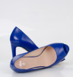 AGATE - Niebieskie cobaltowe szpilki z odkrytym palcem - obrazek 6