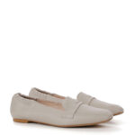 ANITA - beżowe mokasyny licowa skóra