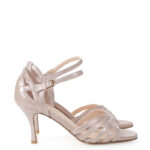 BEATRIZ - Różowe sandałki do tańca z paskiem