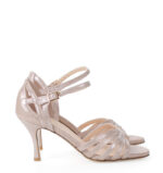 BEATRIZ - Różowe sandałki do tańca z paskiem