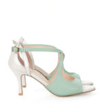 CARMELITA - miętowo-beżowe sandałki do tańca