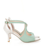 CARMELITA - miętowo-beżowe sandałki do tańca