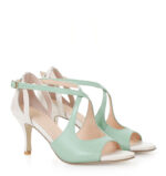 CARMELITA - miętowo-beżowe sandałki do tańca - obrazek 2