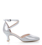 CARMEN - biało-srebrne czółenka do tańca