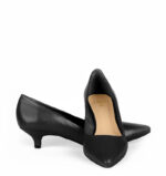MICHELLE - Czarne szpilka na kaczuszce z licowej skóry - obrazek 3