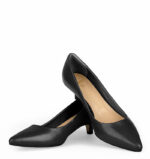 MICHELLE - Czarne szpilka na kaczuszce z licowej skóry - obrazek 5