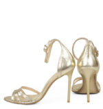 ISIA - Złote sandały szpilki z licowej skóry - obrazek 6
