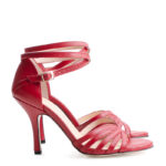 DOTI - czerwone sandałki do tańca z paskami