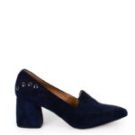 CONSTANCE - Granatowe czółenka na słupku