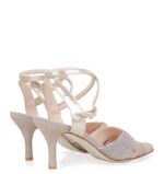 ELENA - Beżowo-złote sandałki do tańca - obrazek 3