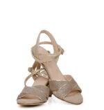 ELENA - Beżowo-złote sandałki do tańca - obrazek 5