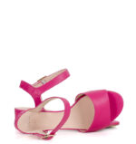 ESTERA - różowe sandałki na niskim obcasie - obrazek 5