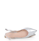 FIONA - srebrne baleriny z odkrytą piętą - obrazek 4